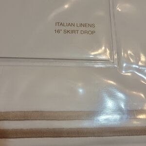 Hudson Park Collection Italian Percale Bedskirt Champagne Cotton White